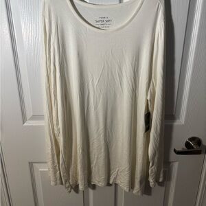 Torrid Super Soft Long Sleeve Cream Tee
